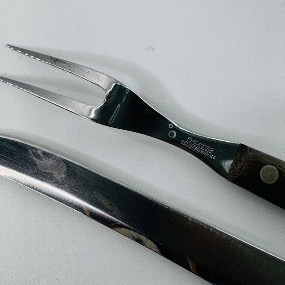 Vintage Dexter Super Stainless Kitchen Carving Set Southbridge Quality - Picture 5 of 6